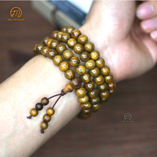 Vòng tay gỗ Bách Xanh chuỗi tràng 108 hạt, vòng tay gỗ thơm