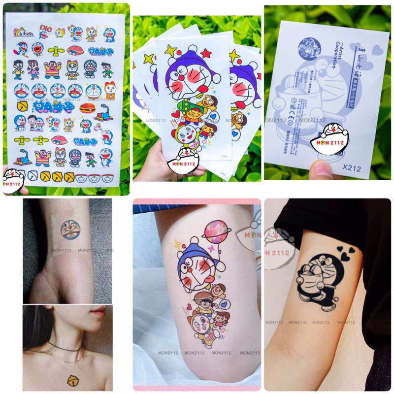 Hình xăm dán Doraemon Doremon tattoo