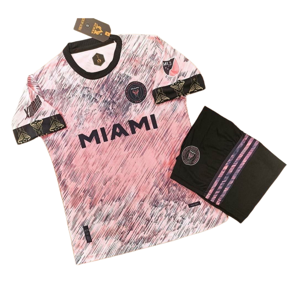 Bộ Quần Áo Bóng Đá Inter Miami Xanh Fex, Hồng Fex, Hồng Đỏ Co Dãn 4 Chiều Chất Thun Lạnh