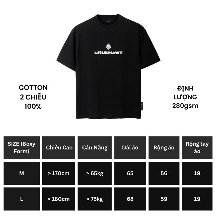 Áo thun Cruehawt Basic Tee/ Boxy