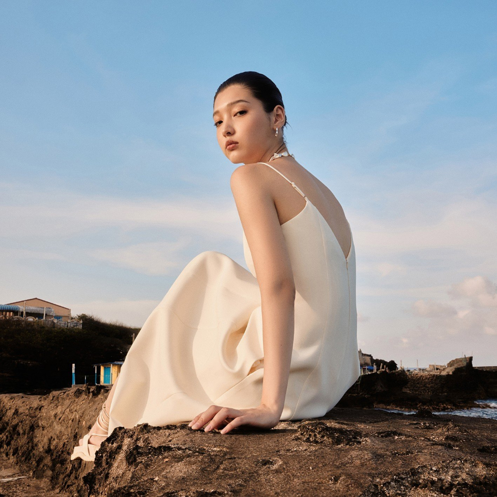 REINA - Reina twill midi dress