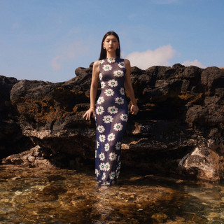 REINA - Embellished Fish-tail crocheted maxi dress