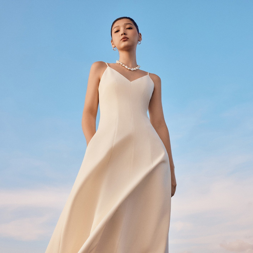 REINA - Reina twill midi dress