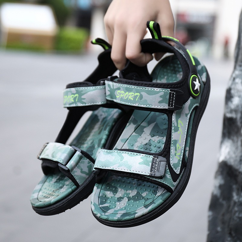 Sandal siêu nhẹ đi học cho bé trai đế kép 2 lớp mềm êm chân cho bé Size 30-40