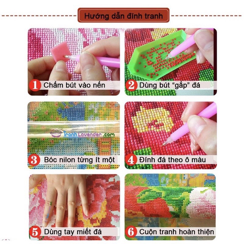 Tranh đính đá tự làm 5D hình 12 con giáp size 30*30cm trang trí nhà cửa