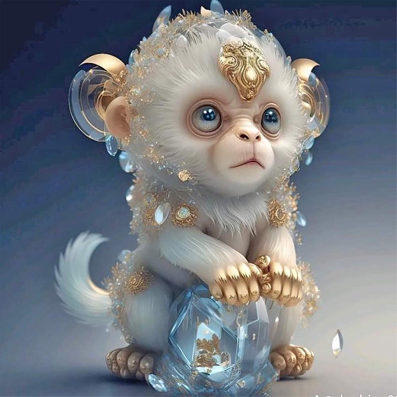 Tranh đính đá tự làm 5D hình 12 con giáp size 30*30cm trang trí nhà cửa