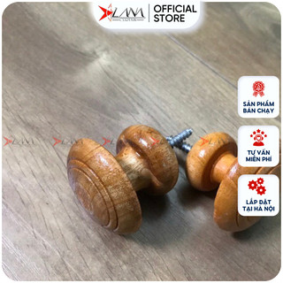Núm vén treo rèm cửa bằng gỗ