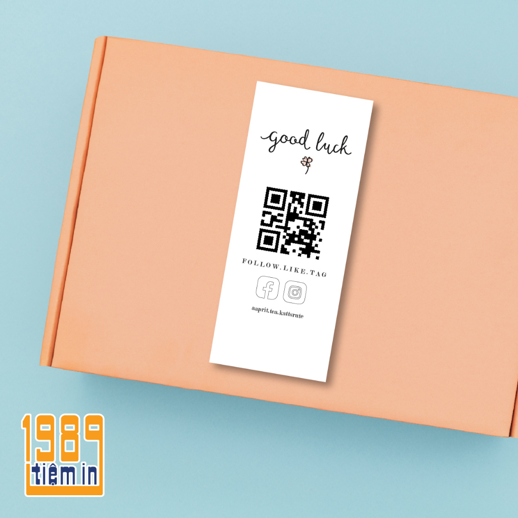 Set tem THANK YOU - BASIC - In theo yêu cầu, 60 x 145mm