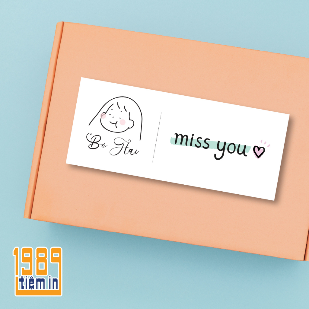 Set tem THANK YOU - BASIC - In theo yêu cầu, 60 x 145mm