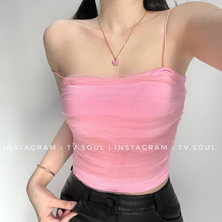 [ẢNH THẬT] Áo croptop lưới nhún 2 lớp