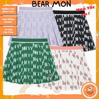 Chân Váy MLB Women's Classic Monogram Front Pattern Pleated Skirt New York Yankees 3Fskm0133