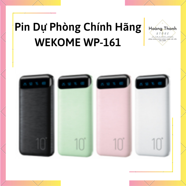 Pin sạc dự phòng 10000mAh 20000mAh WeKome Chính Hãng, hỗ trợ sạc nhanh, cam kết dung lượng pin chuẩn, sạc 2 thiết