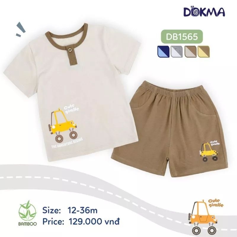 Bộ cộc tay bé trai Dokma 9-36M mã DB1571, DB1565