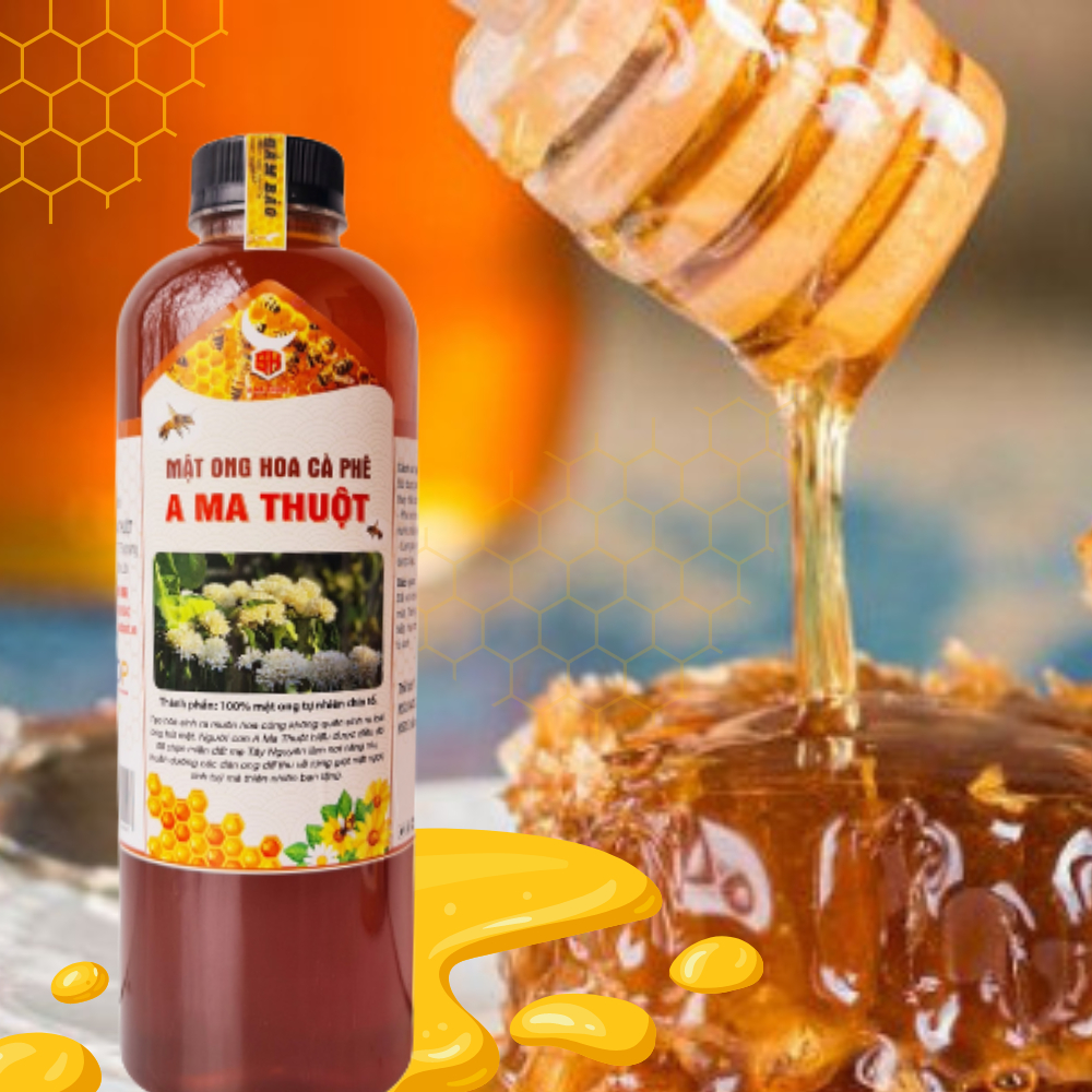 Mật Ong Hoa Cà Phê Nguyên Chất Chai 1 Lít A Ma Thuột