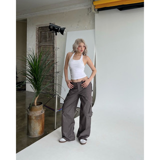 Khaki pocket back pants - quần cạp thấp