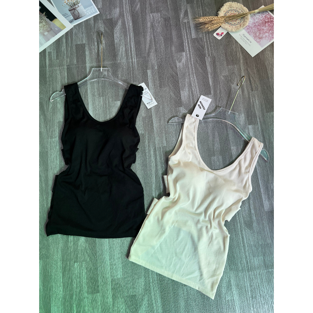 Áo  2 dây hở lưng có mút, áo kiểu body dáng dài mặc hè VD993 | BigBuy360 - bigbuy360.vn