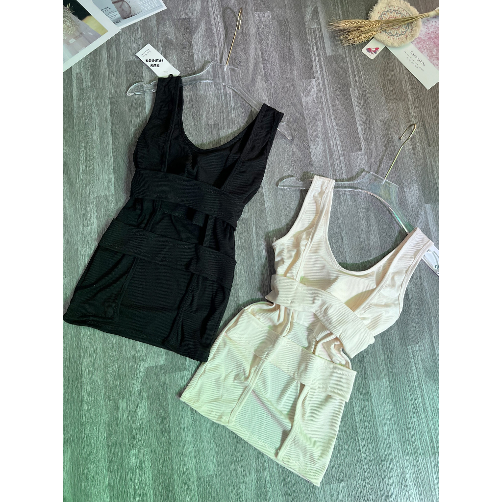 Áo  2 dây hở lưng có mút, áo kiểu body dáng dài mặc hè VD993 | BigBuy360 - bigbuy360.vn