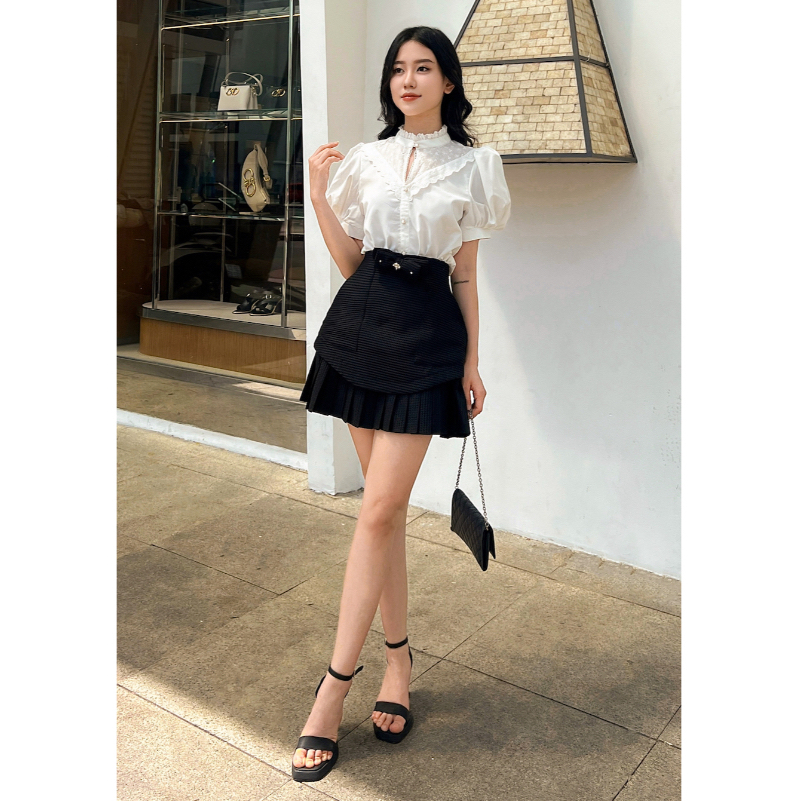 Áo sơ mi cổ ren Charisse shirt