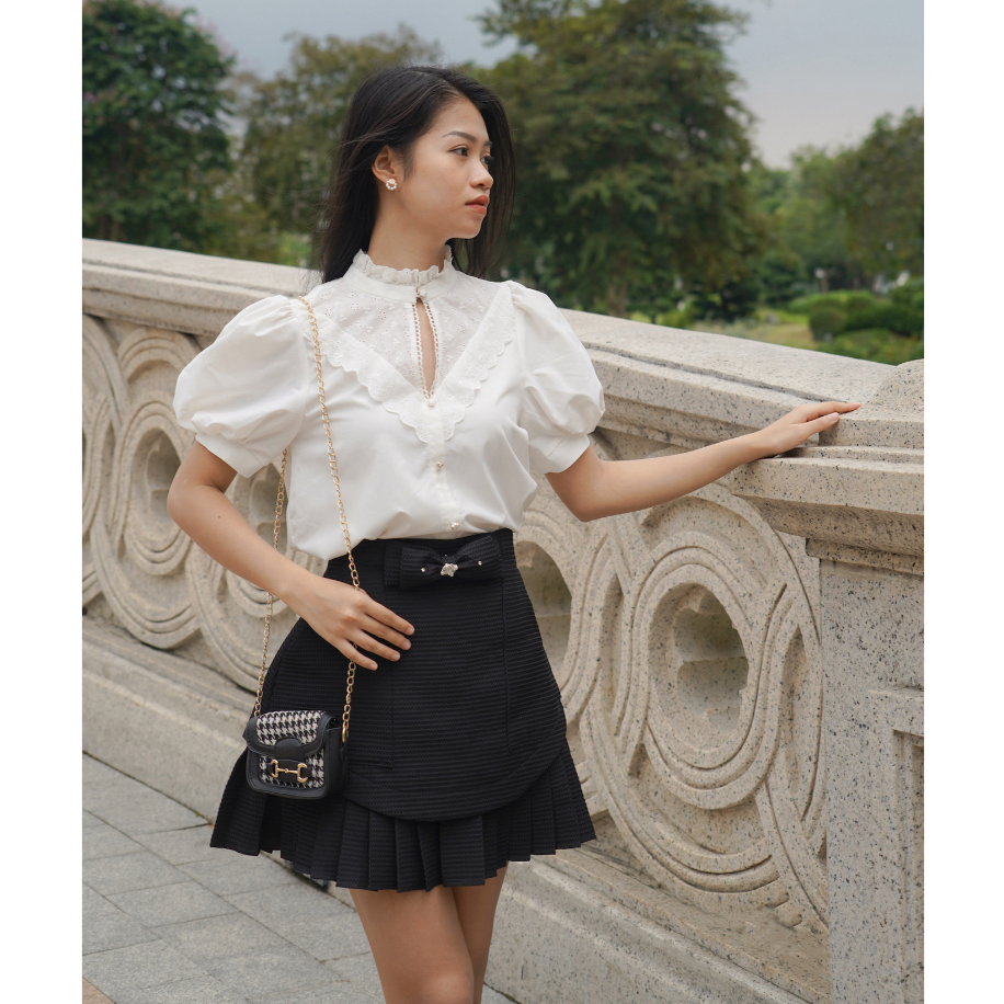 Áo sơ mi cổ ren Charisse shirt