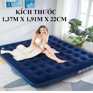 Nệm hơi du lịch, đệm hơi cao cấp KT 1.8m x 2m x 22cm (tặng kèm bơm điện ), nệm văn phòng gấp gọn Bestway 67004