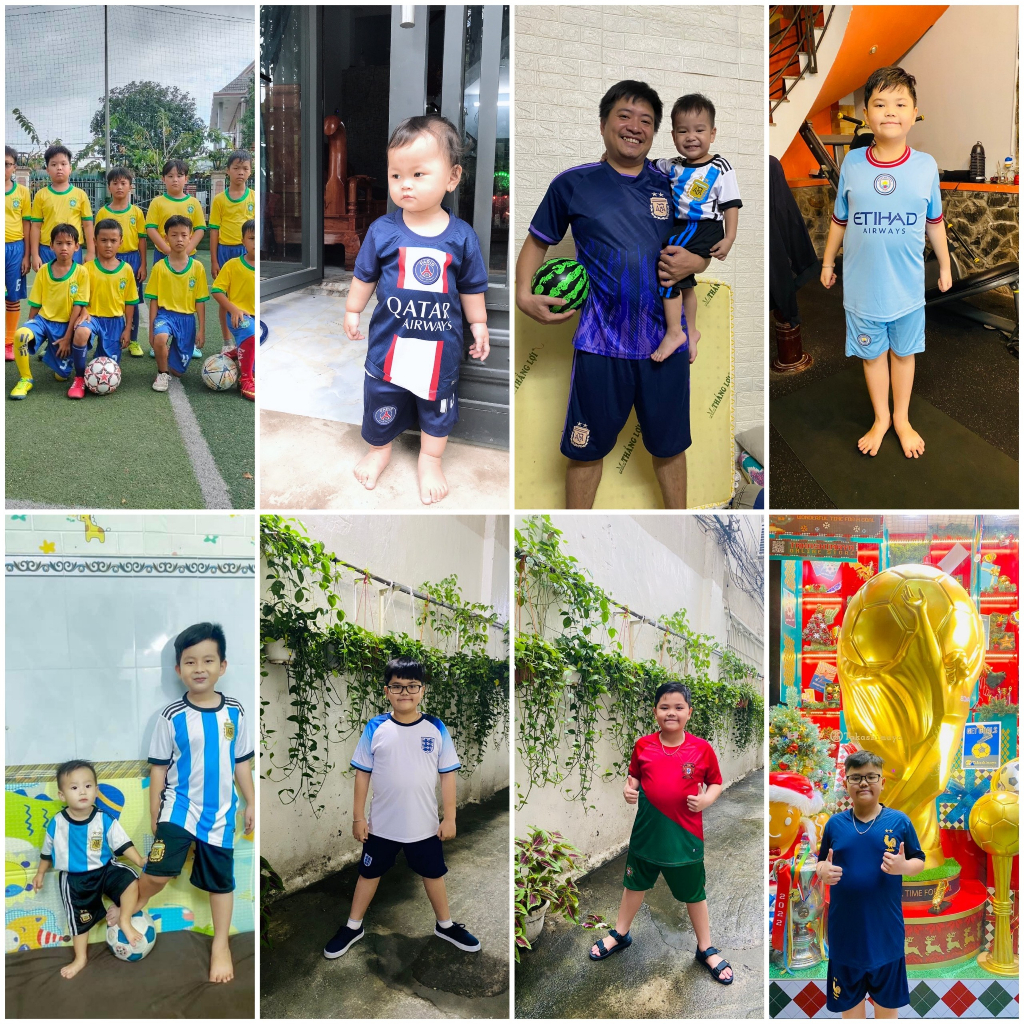 Quần áo bóng đá trẻ em Arsenal logo thêu thun lạnh cao cấp A5