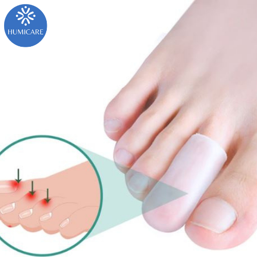 Cặp đầu bọc bảo vệ ngón chân ống silicone giảm đau khi mang giày SA21HUMI