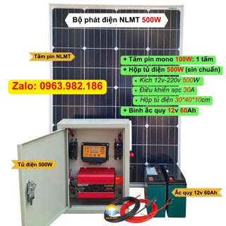 Máy Phát Điện Năng Lượng Mặt Trời 500W (Điện 220V)