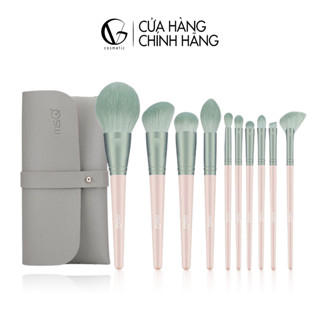 Bộ Cọ Trang Điểm msQ Màu Xanh Gồm 10 Cọ Kèm Theo Túi Đựng Cọ Với Cùng Tiện Lợi
