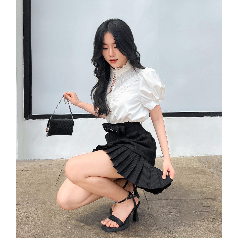 Áo sơ mi cổ ren Charisse shirt
