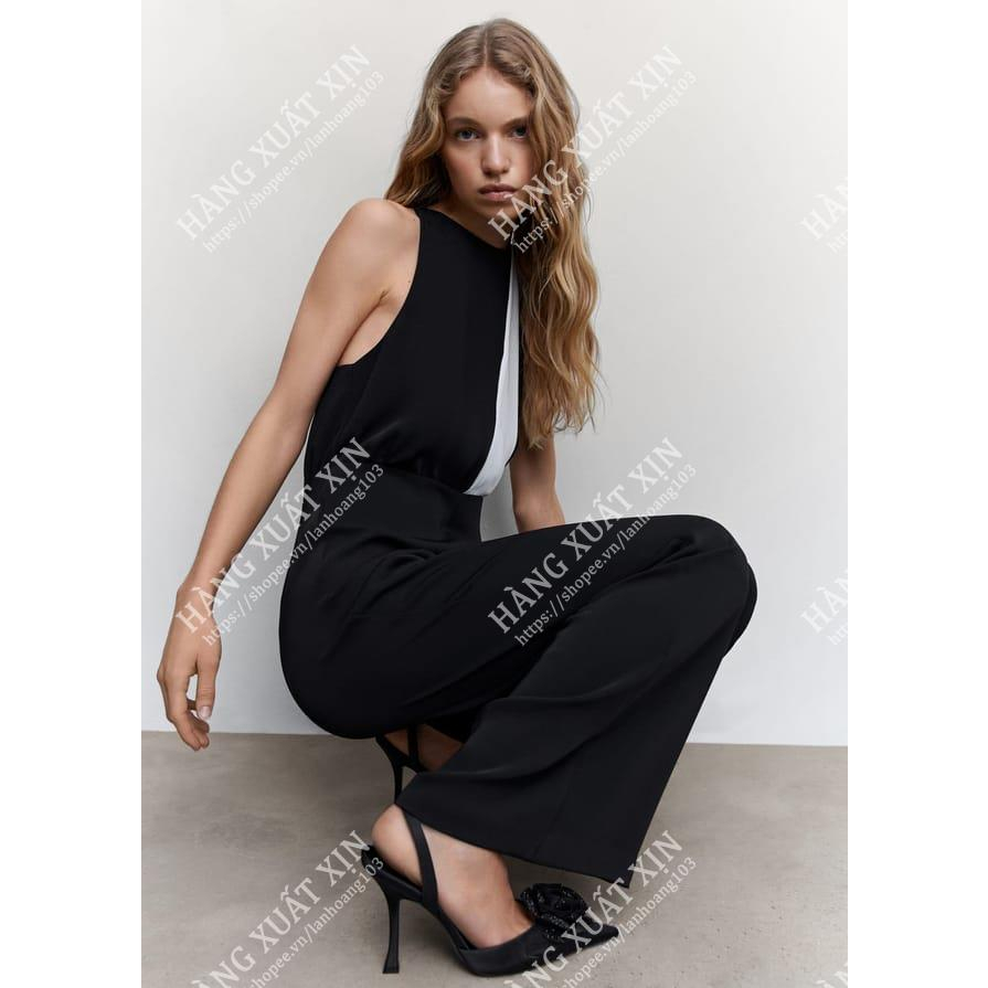 Jumpsuit MNG cổ yếm hàng dư xịn