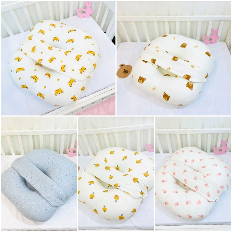 Gối chống trào ngược cho bé, gối chống chào ngược đai, tặng kèm đai cố định cho bé, vải nhập khẩu cao cấp - Kid Mom VN