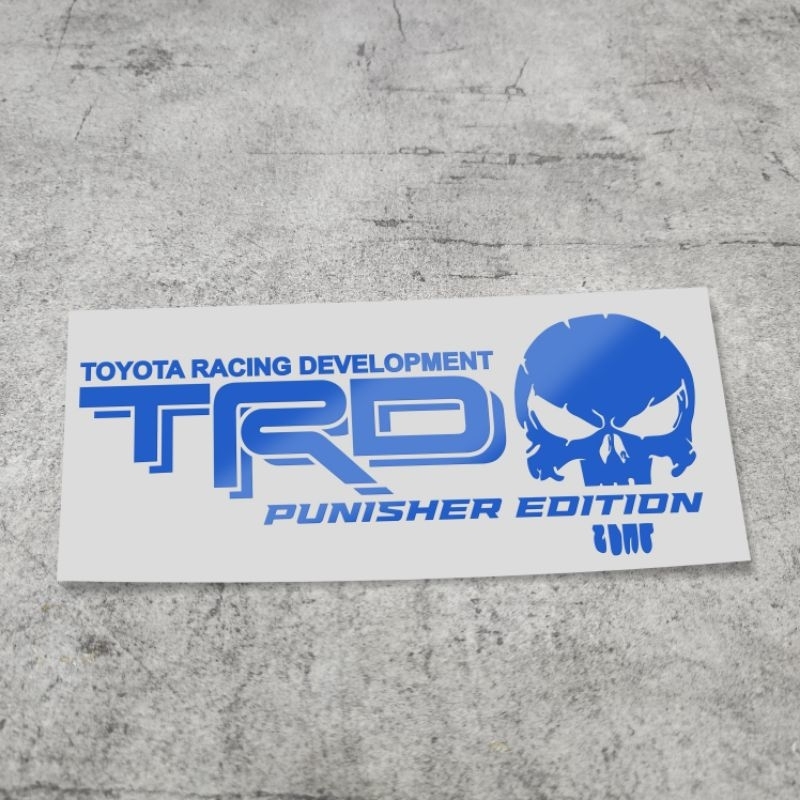 Tem decal TRD ĐẦU LÂU dán  trang trí dành cho xe ÔTÔ phong cách cực chất