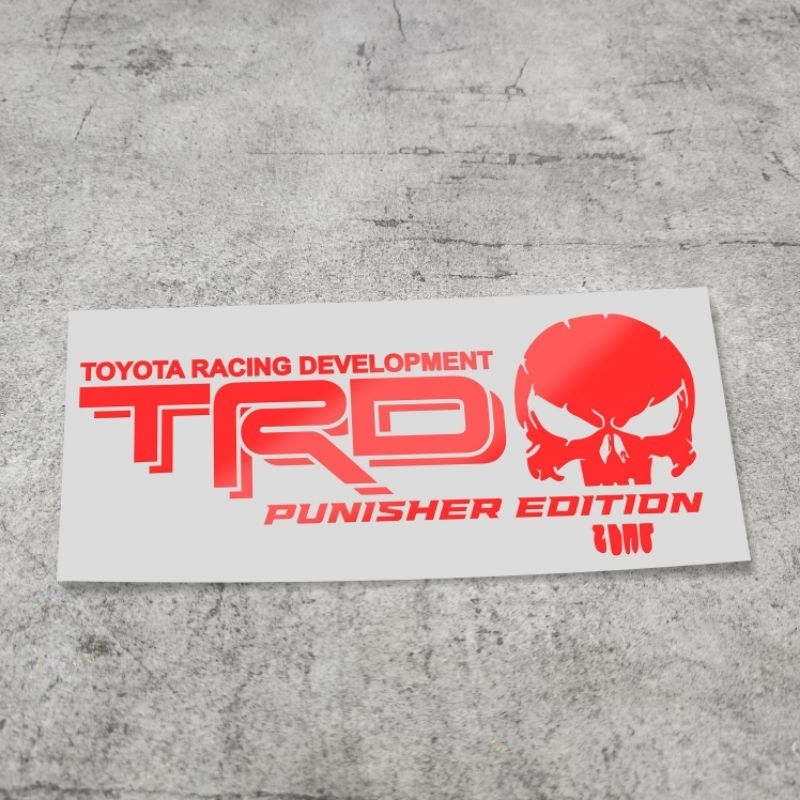 Tem decal TRD ĐẦU LÂU dán  trang trí dành cho xe ÔTÔ phong cách cực chất