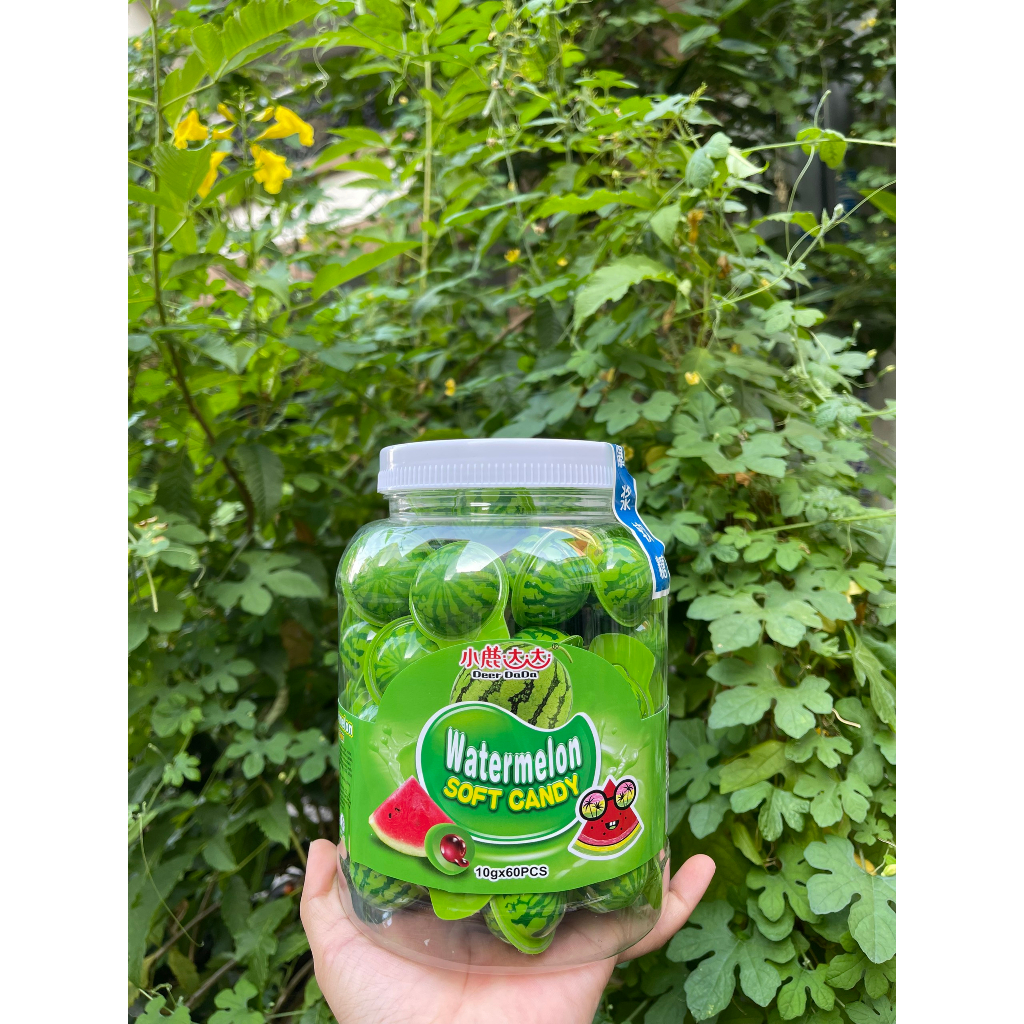 Kẹo dẻo có nhân hình con Mắt/ Dưa Hấu/ Dâu / Vịt/ Đào/ Gấu trúc/ Mèo Kitty/ Người Nhện/ Hành Tinh