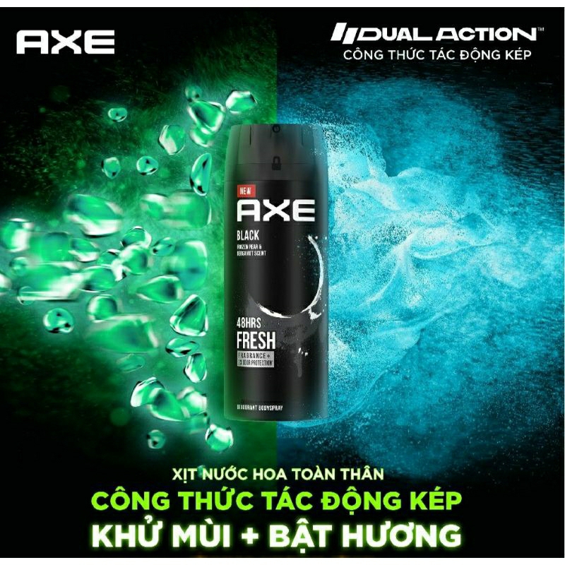 Axe toàn thân Hương Nước Hoa chai Black 135g(hsd 5/2027)