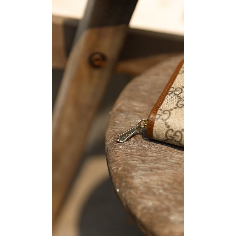 Ví nữ dài G.C horsebit khóa kéo da thật sz19cm fullbox