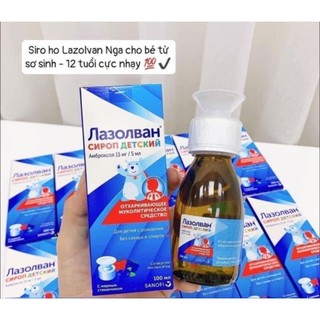 Siro ho tiêu đờm lazolvan Nga 100ml siro ho Mucosolvan
