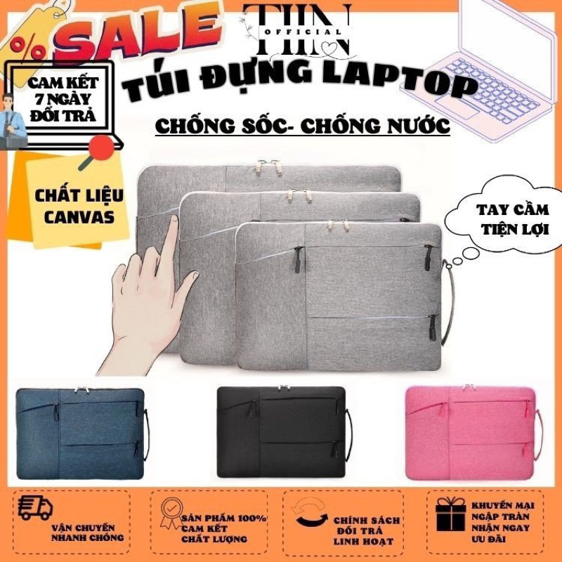 Túi đựng laptop chống sốc cầm tay cao cấp chống nước nhiều màu và kích thước phù hợp với tất cả các dòng laptop MS02