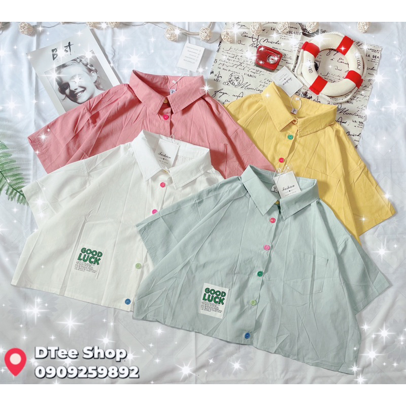 [DTee Shop] Sơmi Croptop Goodluck (ảnh thật💯💯💯)