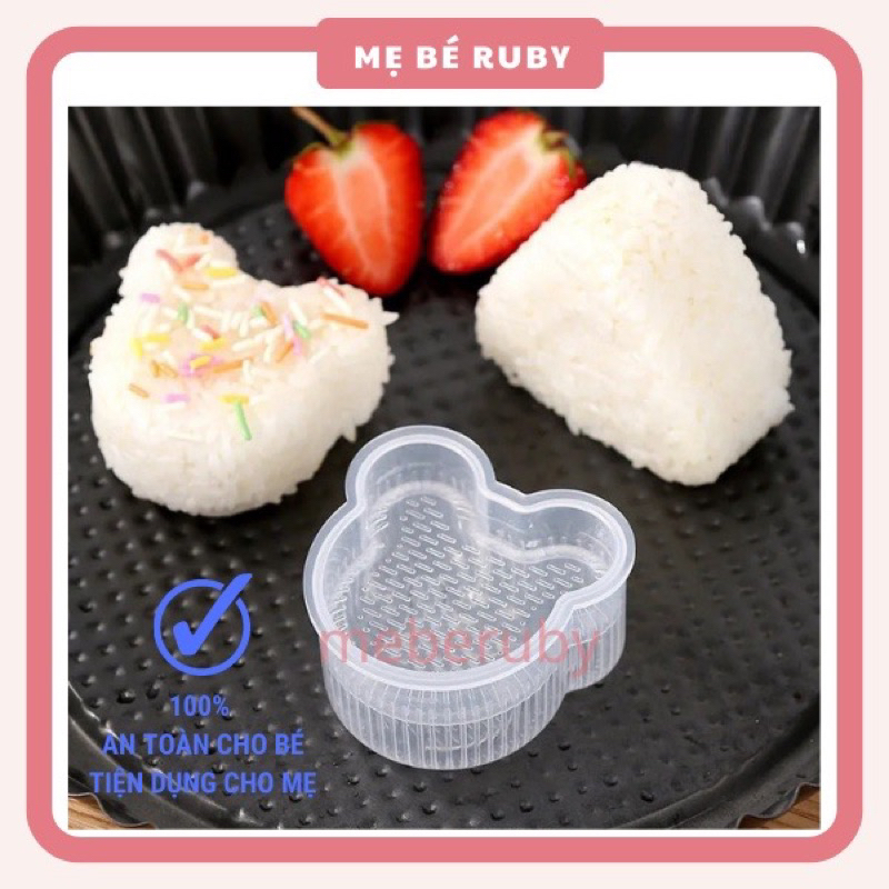 Khuôn tạo hình làm bánh, khuôn làm cơm nắm, làm đậu hũ cho bé ăn dặm set 10 chi tiết