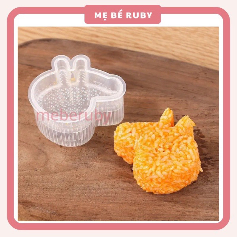 Khuôn tạo hình làm bánh, khuôn làm cơm nắm, làm đậu hũ cho bé ăn dặm set 10 chi tiết