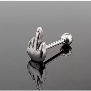 [ 1 Chiếc ] Khuyên Lưỡi F.UCK YOU Cử Chỉ Bằng Ngón Tay Giữa Phong Cách Độc Lạ