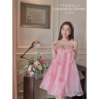 Váy Đầm Maxi 2 Dây Hoa 3D