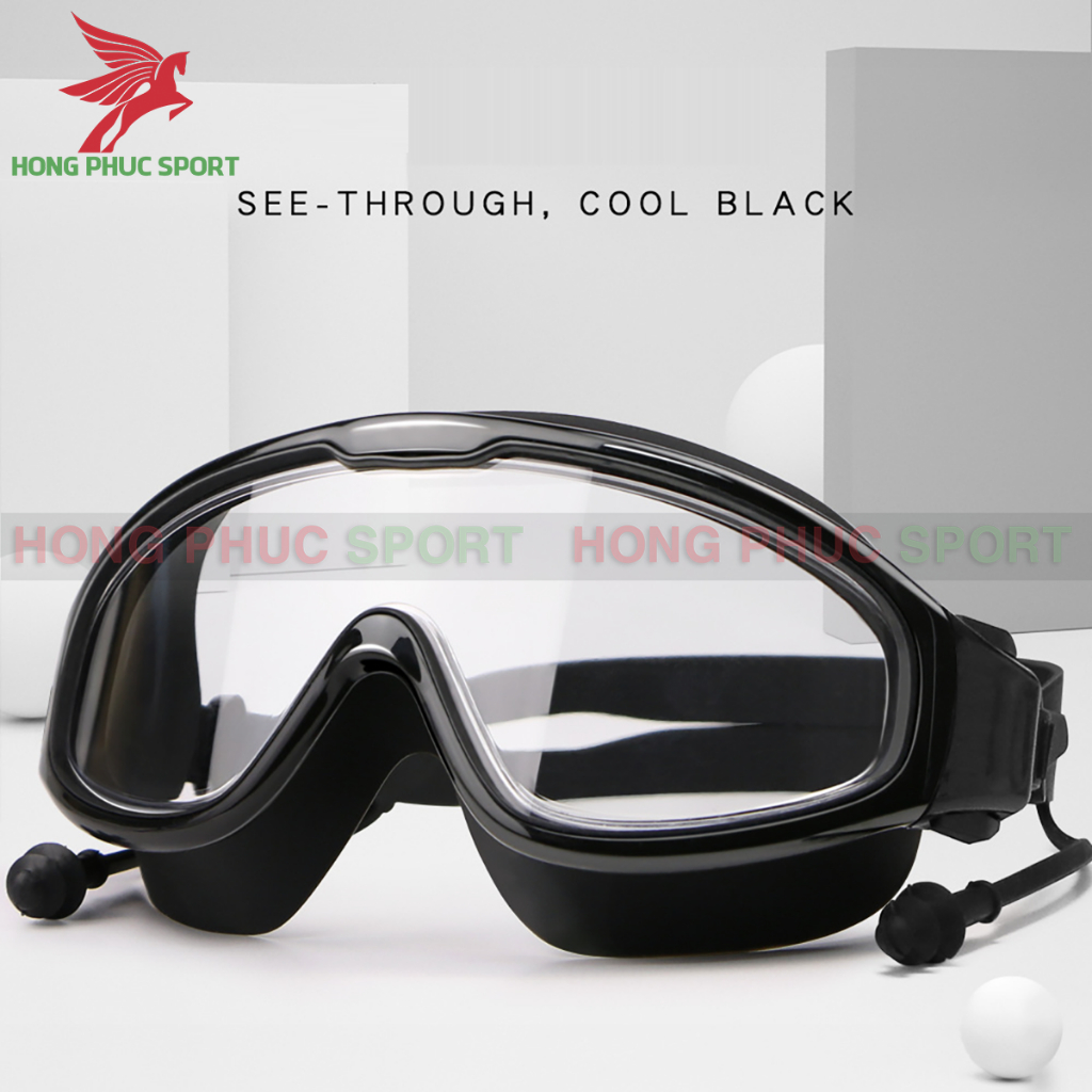 Kính bơi người lớn HAIZID chống nước và chống sương mù độ nét cao khung lớn kèm nút bịt tai hàng cao cấp loại 1