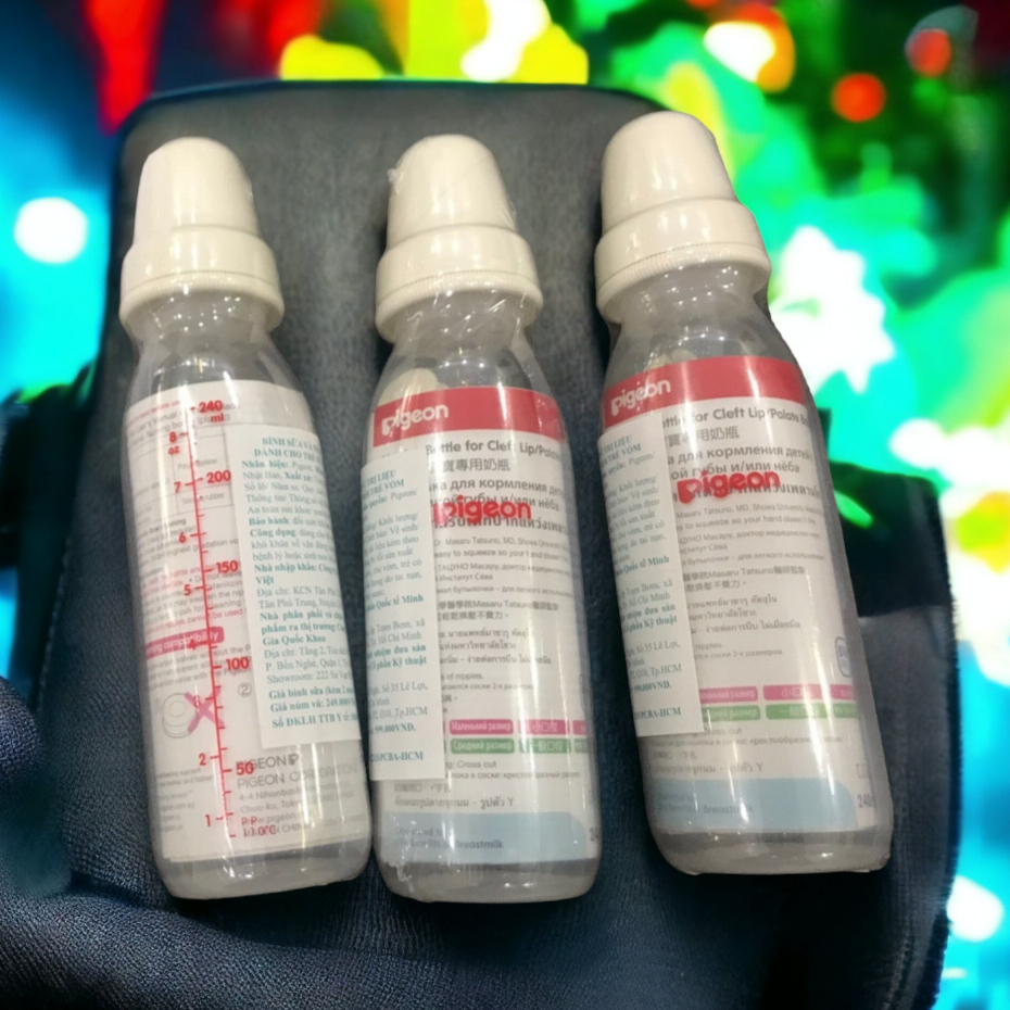 Bình Sữa Chuyên Biệt Pigeon dành cho trẻ sứt môi, chẻ vòm, hở hàm ếch | Bình sữa hỗ trợ Trẻ, Bình sữa có van chống sặc