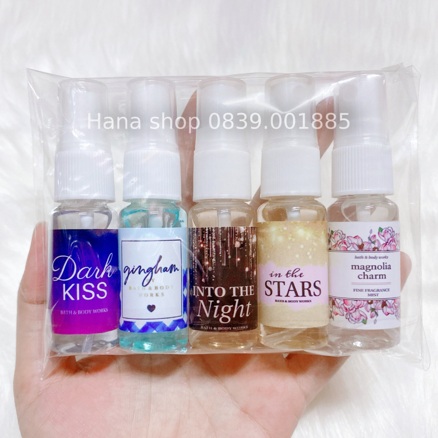 Body mist xịt thơm toàn thân Bath And Body Works hương nước hoa chai 20ml