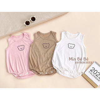Body sát nách chun đùi hình gấu cho bé