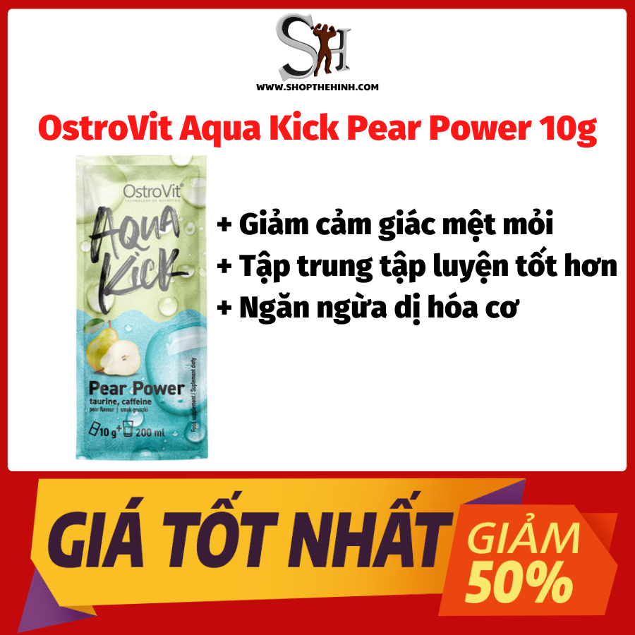 OstroVit Aqua Kick Pear Power  - Giúp Tăng Sức Mạnh, Sức Bền, Pre Workout, Bổ Sung Trước Khi Tập