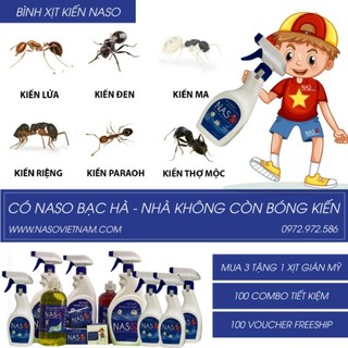 Naso - bình xịt kiến thành phần thiên nhiên naso 330 ml