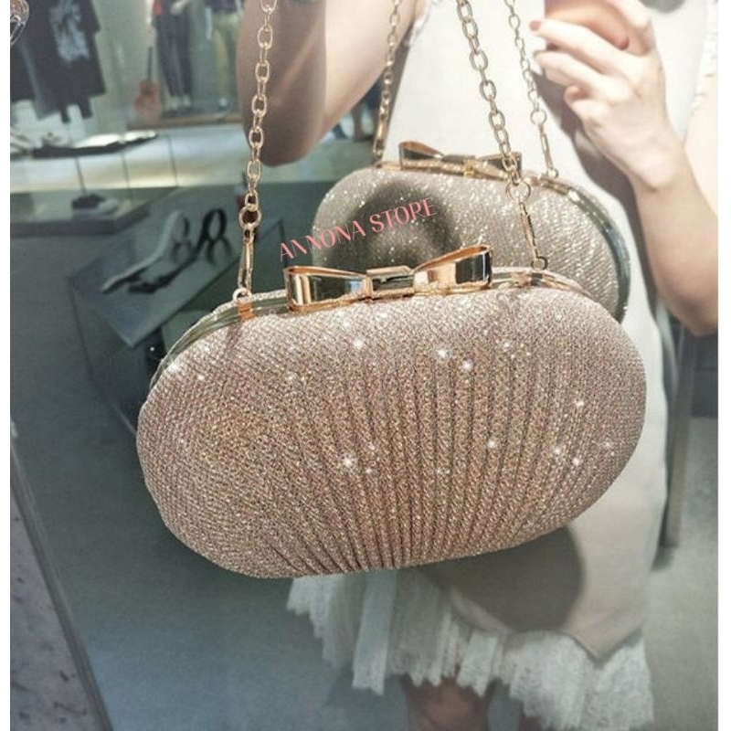 CLUTCH DỰ TIỆC KHÓA NƠ